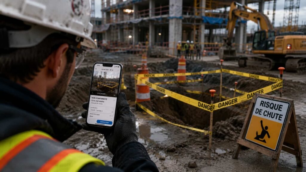 Documenter une non-conformité de chantier directement depuis le terrain